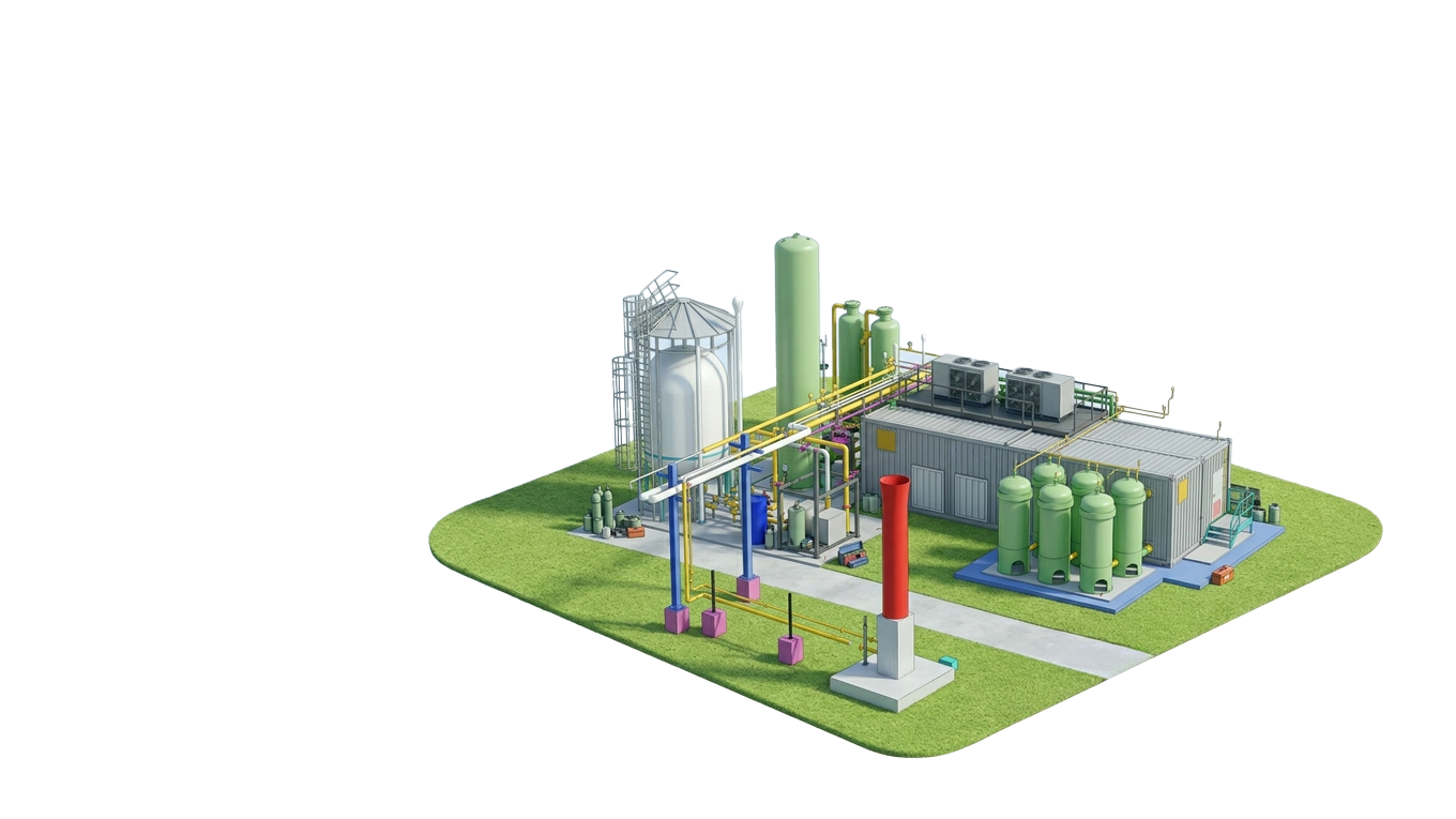 Eine Biogasanlage